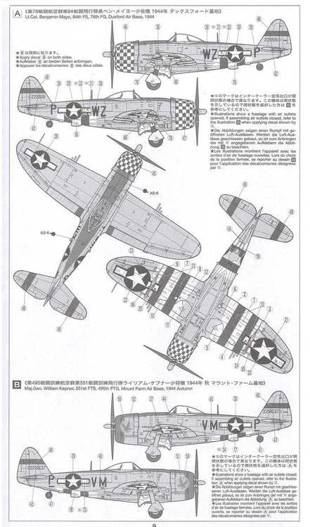 Tamiya - Republic P-47D Thunderbolt "Bubbletop", 1/48, 61090, spalvota