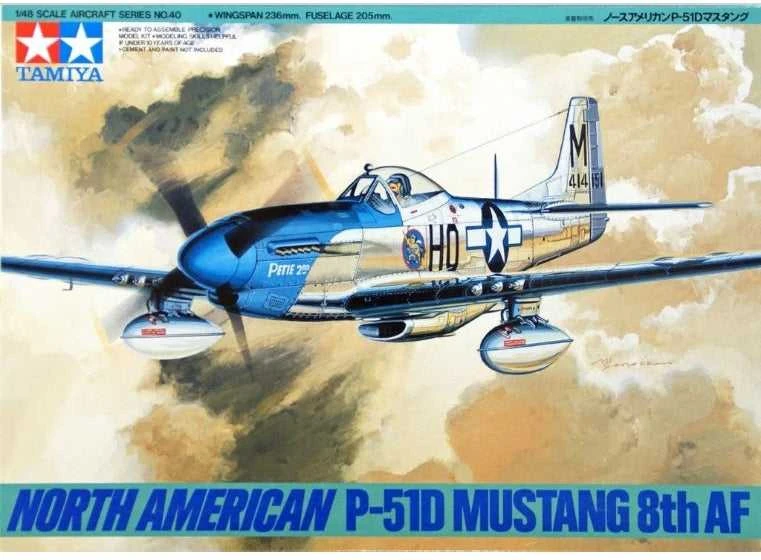 Tamiya – Šiaurės Amerikos P-51D Mustang 8th AF, 1/48, 61040