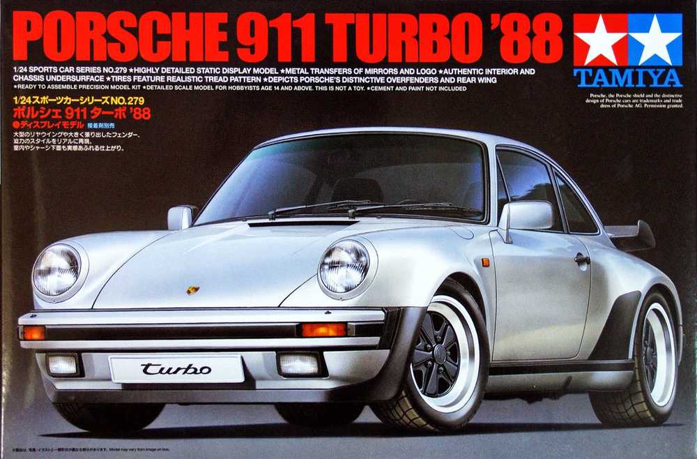 Tamiya Porsche 911 Turbo 1988 1/24 plastikinis surenkamas modelis