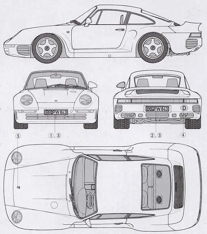Konstruktorius Tamiya Porsche 959