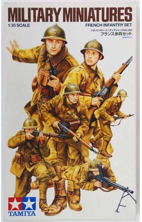 Tamiya prancūzų pėstininkų figūros 1/35 plastikinis rinkinys