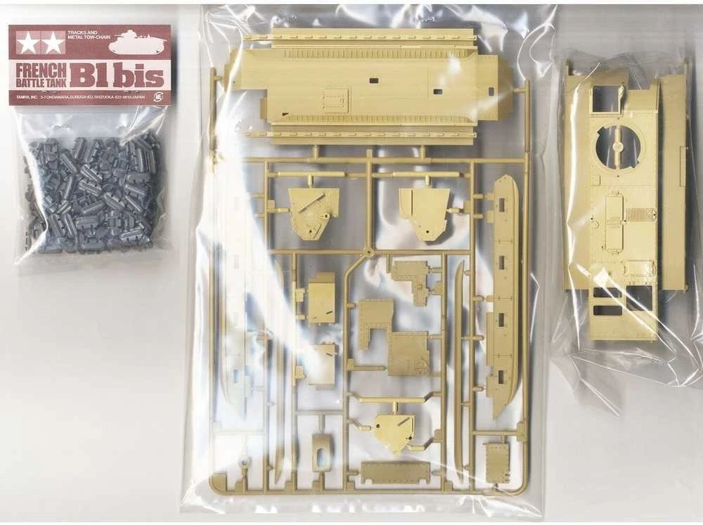 Tamiya prancūzų tankas B1 bis 1/35 plastikinis surenkamas modelis