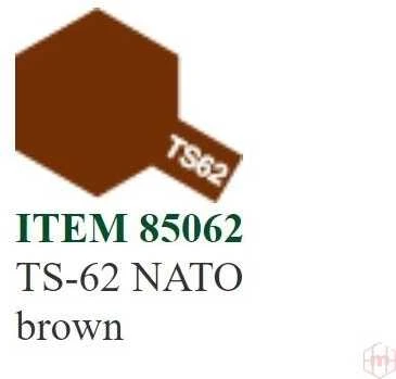 Tamiya purškiami dažai TS-62 NATO ruda, 100 ml