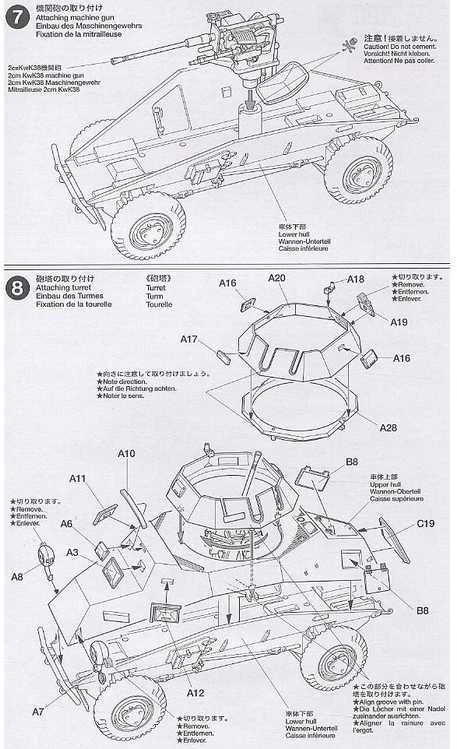Tamiya Sd.Kfz. 222 4x4 šarvuotas žvalgybinis automobilis 1/35 (35270)