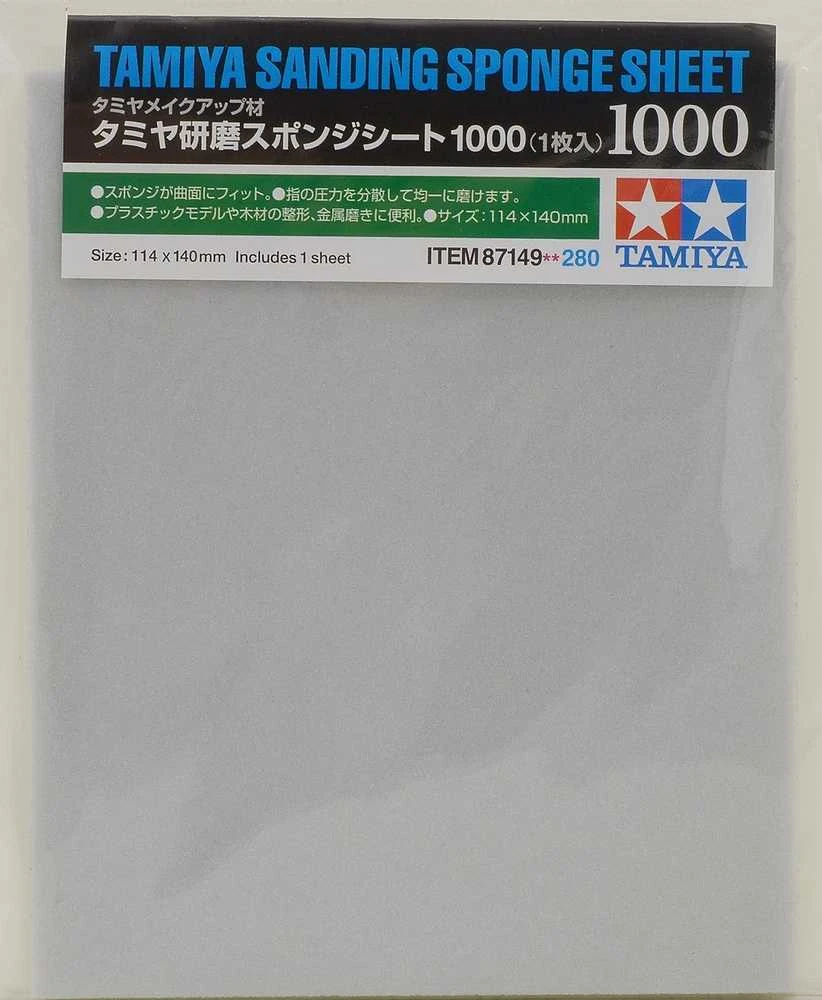 Tamiya šlifavimo kempinės lapas 1000 (87149), 114×140 mm