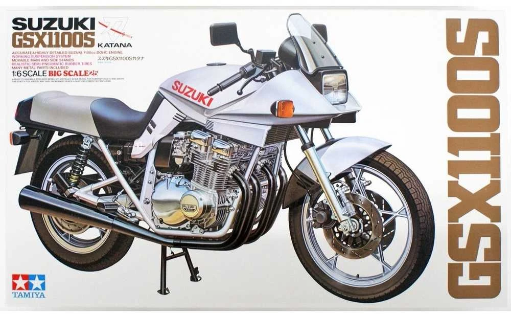 Tamiya Suzuki GSX1100S Katana 1981 1:6 surenkamas plastikinis motociklo modelis