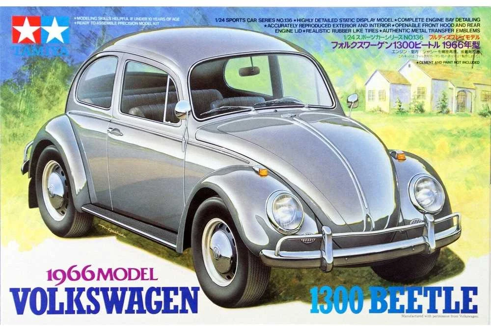 Tamiya Volkswagen Beetle 1966 plastikinis modelis 1/24