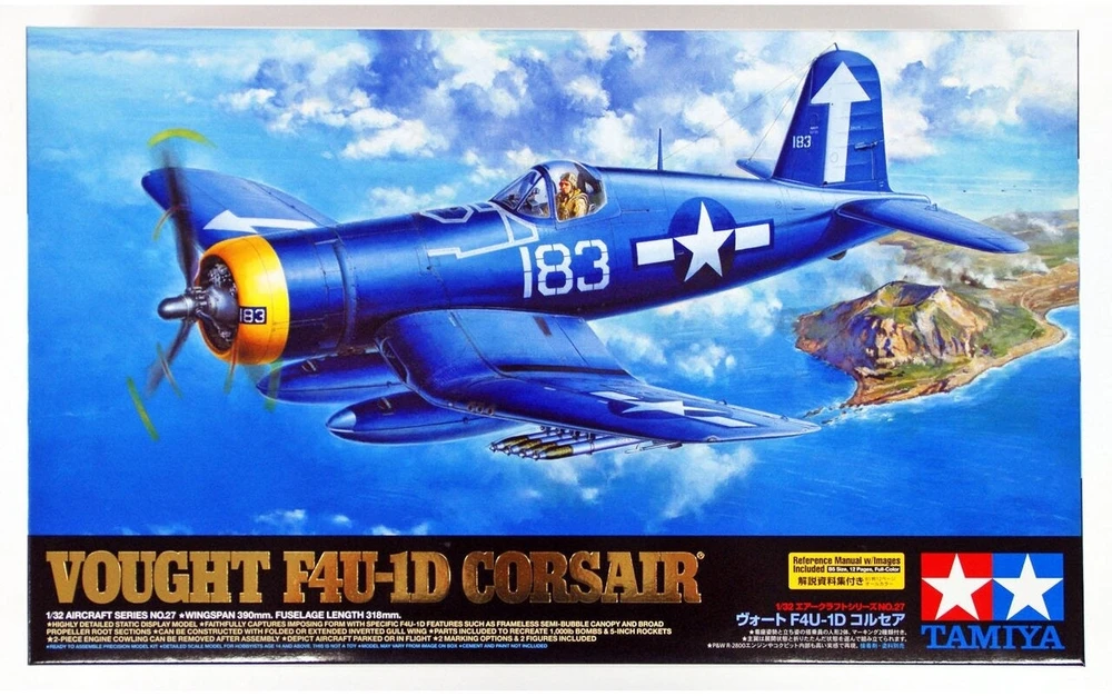 Tamiya Vought F4U-1D Corsair 1/32 plastikinis surenkamas lėktuvo modelis