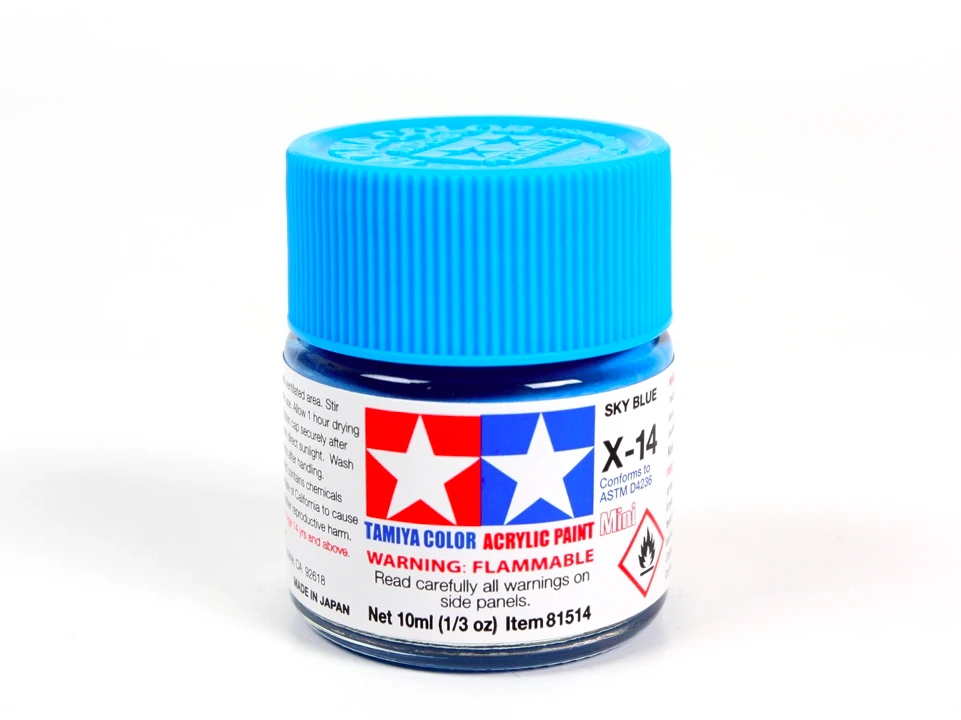Tamiya X-14 Dangaus mėlyna akriliniai dažai 10 ml