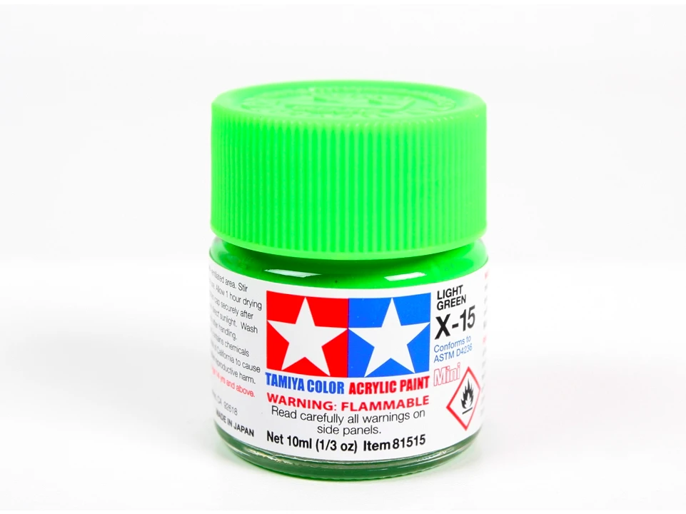 Tamiya X-15 akriliniai dažai – šviesiai žalia, 10 ml