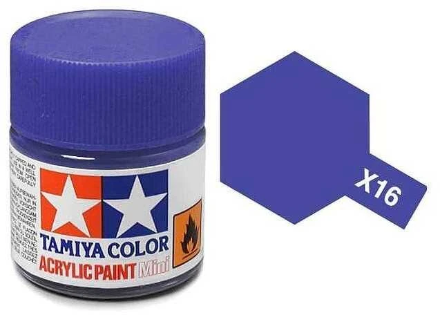 Tamiya X-16 Violetiniai blizgūs akriliniai dažai 10 ml