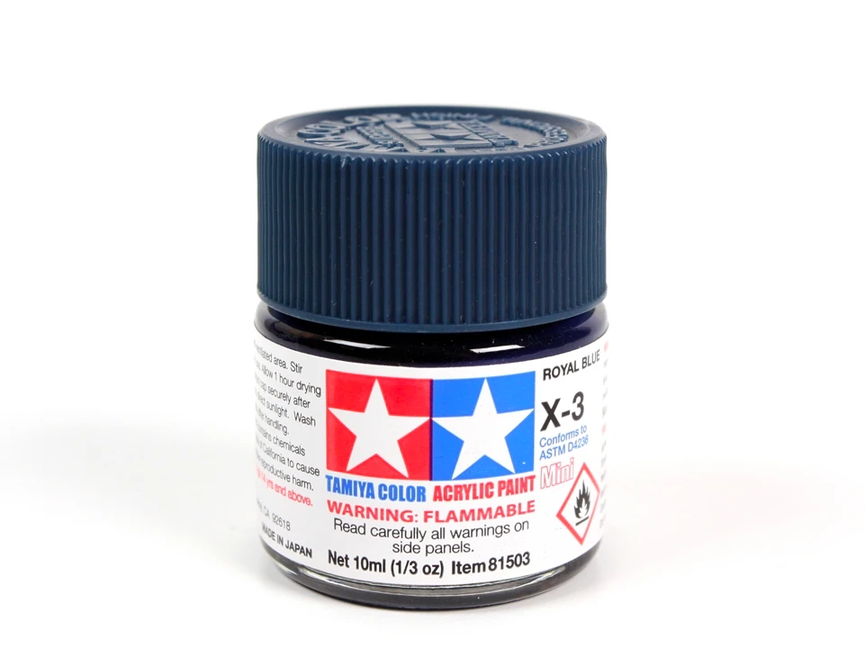 Tamiya X-3 Royal Mėlyna akriliniai dažai 10 ml