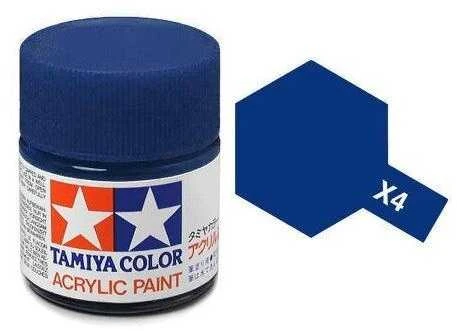 Tamiya X-4 Mėlyna akriliniai dažai modeliams 10 ml – mėlyna