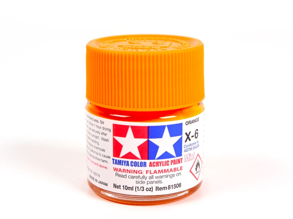 Tamiya X-6 Oranžinis akriliniai dažai modeliams 10 ml