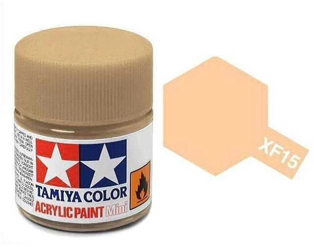 Tamiya XF-15 Flat Flesh matiniai akriliniai dažai, 10 ml