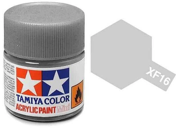 Tamiya XF-16 Matinis aliuminis akriliniai dažai, 10 ml
