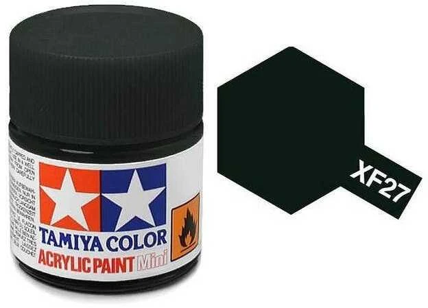 Tamiya XF-27 Juodas Žalias matiniai akriliniai dažai 10 ml