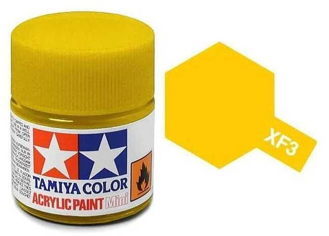 Tamiya XF-3 matinė geltona akriliniai dažai 10 ml