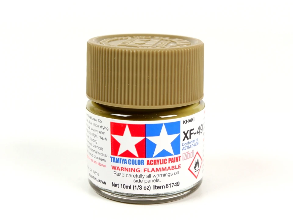 Tamiya XF-49 Khaki matiniai akriliniai dažai modeliams 10 ml