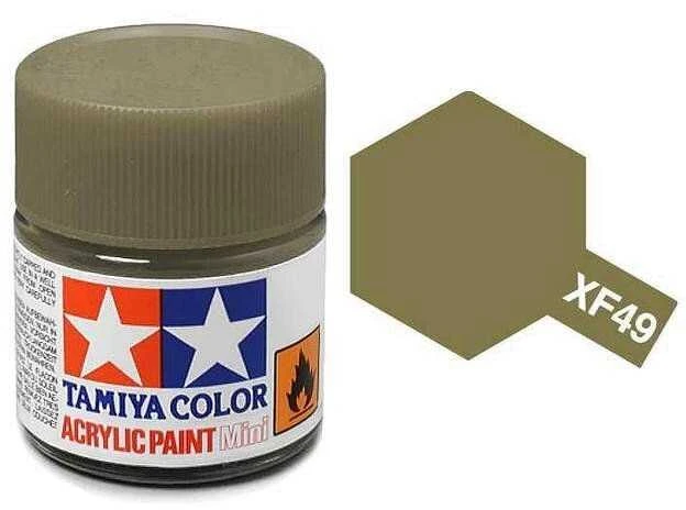 Tamiya XF-49 Khaki matiniai akriliniai dažai modeliams 10 ml