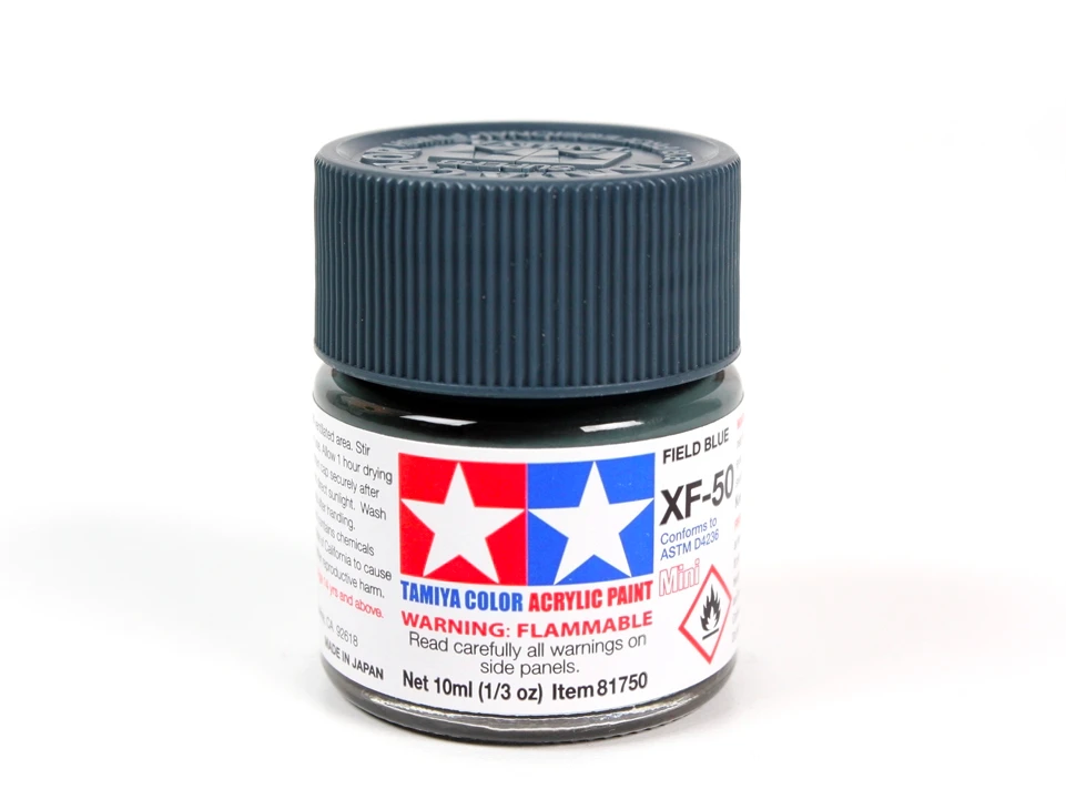 Tamiya XF-50 Field Mėlyna matiniai akriliniai dažai, 10 ml