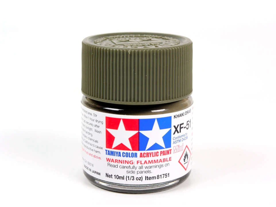 Tamiya XF-51 Khaki Drab akriliniai dažai 10 ml