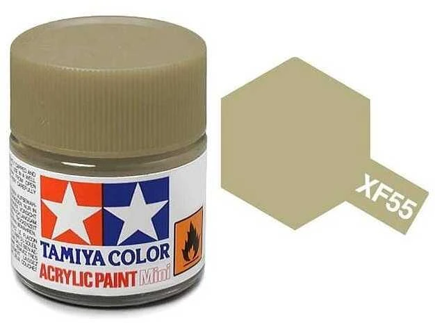 Tamiya XF-55 Deck Tan matiniai akriliniai dažai, 10 ml