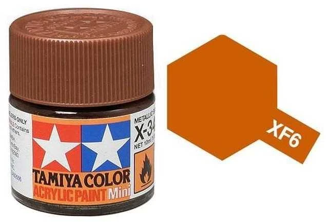 Tamiya XF-6 Copper akriliniai dažai modeliams, vario spalva, 10 ml