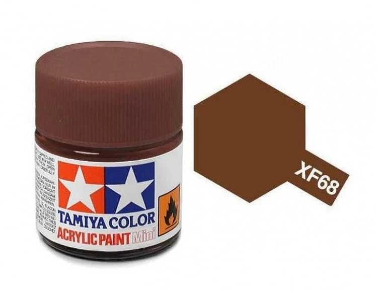 Tamiya XF-68 NATO Brown akriliniai modelių dažai, 10 ml