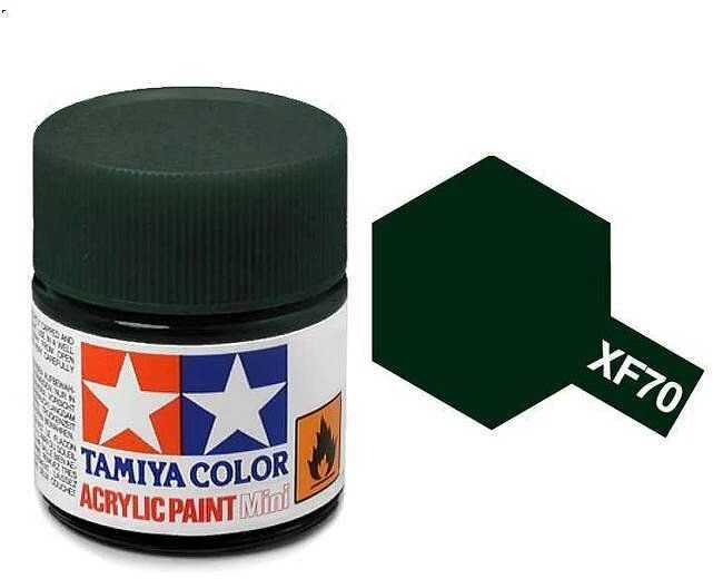 Tamiya XF-70 Dark Žalias 2 akriliniai dažai, 10 ml