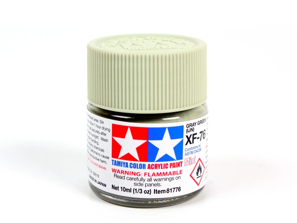 Tamiya XF-76 Gray Žalias (IJN) akriliniai dažai, 10 ml