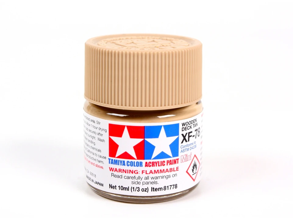 Tamiya XF-78 akriliniai dažai – medinio denio smėlio, 10 ml