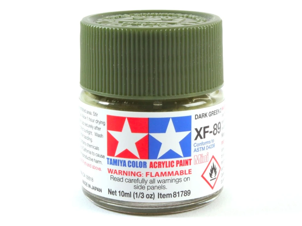 Tamiya XF-89 Dark Žalias 2 matiniai akriliniai dažai, 10 ml