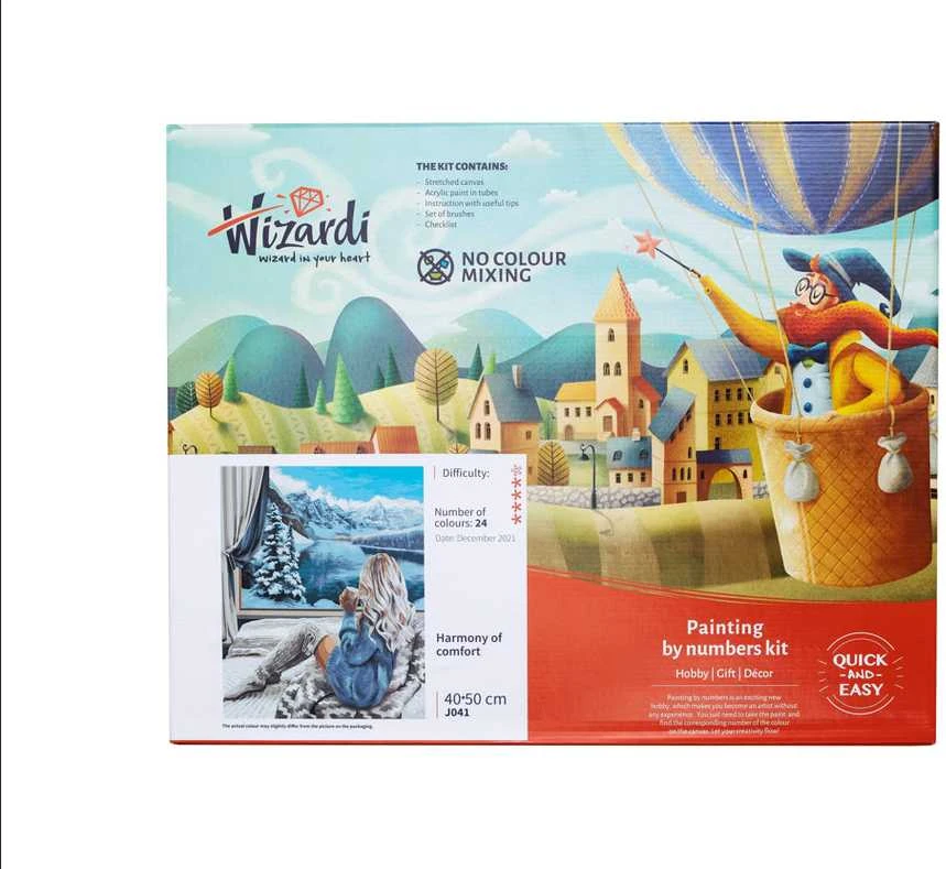 Tapyba pagal numerius Wizardi Beldizart Paint by Numbers kit "A View of London" 40x50 cm W097 0425