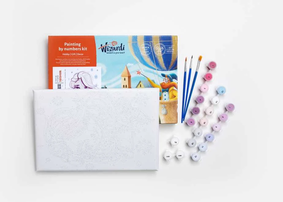 Tapyba pagal numerius Wizardi Beldizart Wizardi paveikslėlis pagal numerius. Žiemos karalienė 29,7x21cm WA4101