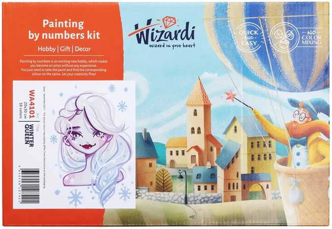 Tapyba pagal numerius Wizardi Beldizart Wizardi paveikslėlis pagal numerius. Žiemos karalienė 29,7x21cm WA4101