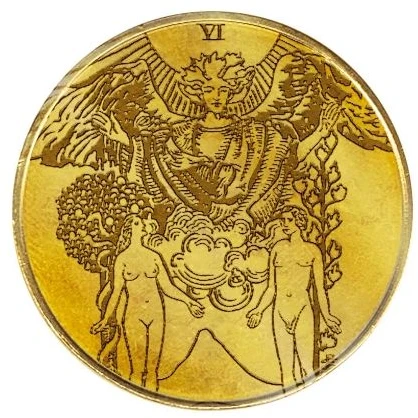 Taro Kolekcionuojamas Talismano Monetas - Lo Scarabeo The Lovers 31 × 2,25 mm, 20 g