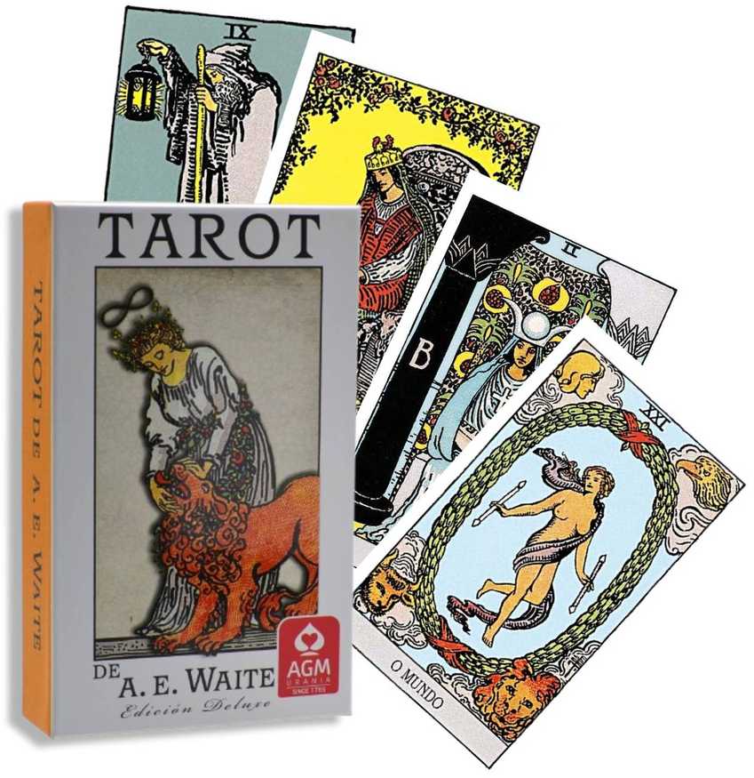 AGM Taro kortų rinkinys - Tarot A.E. Waite 78 Kortos 70x120mm su Instrukcijų Knygele