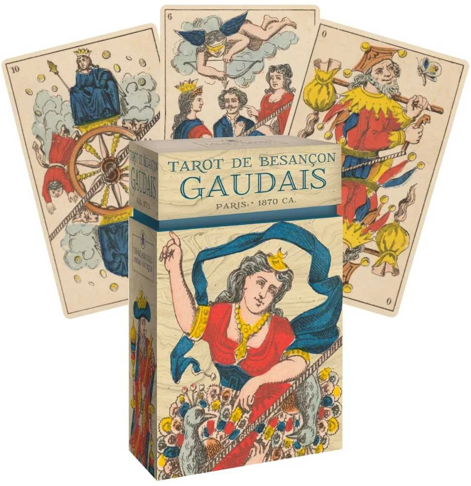 Lo Scarabeo Taro kortos - Tarot de Besancon Gaudais Riboto Leidimo 78 Kortos 64x107mm