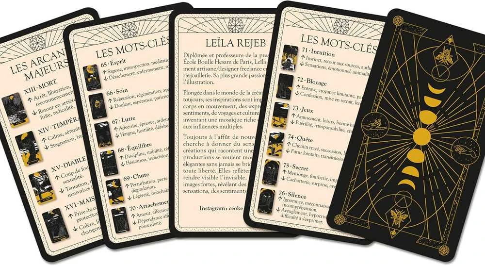Grimaud Cartomancie Kortų Rinkinys - Tarot de la Danse des âmes 93 Kortos su Skaitmeniniu Gidu