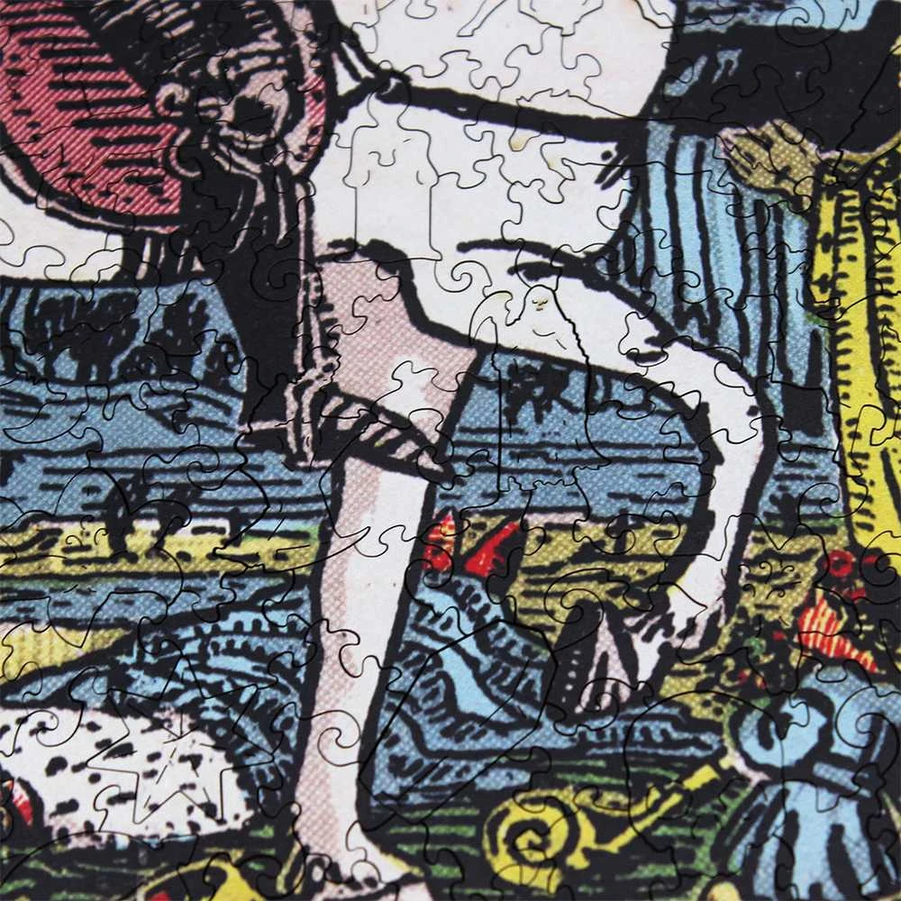 Fantasy Puzzles Taro Mirtis (Rider–Waite) medinė dėlionė 250 det., unikalių formų