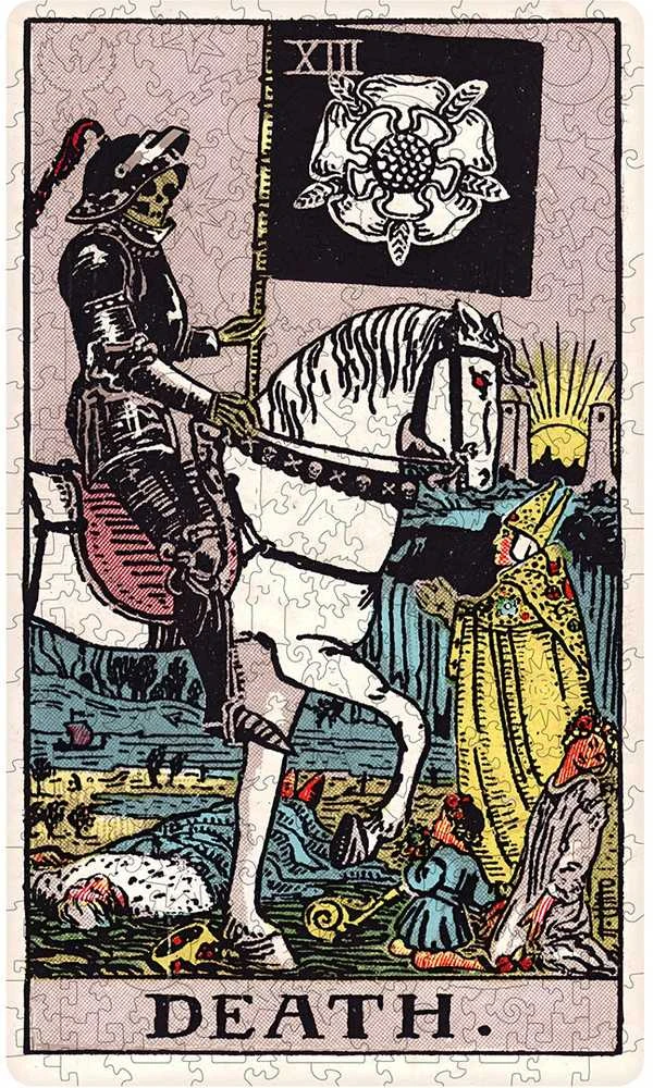 Fantasy Puzzles Taro Mirtis (Rider–Waite) medinė dėlionė 250 det., unikalių formų