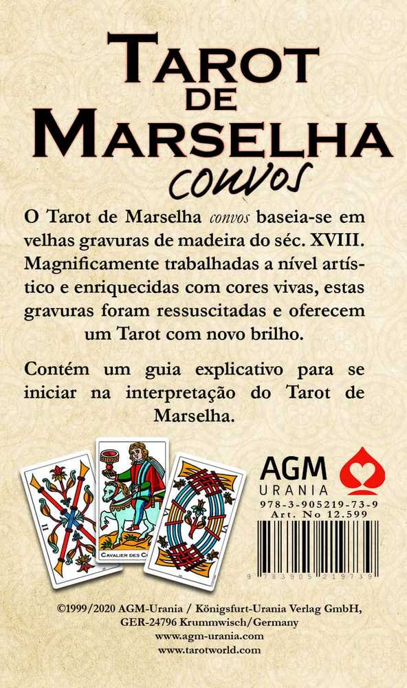 AGM Taro kortų rinkinys - Marselio Tarot Convos 78 Kortos 7.5x12.5 cm 238 g