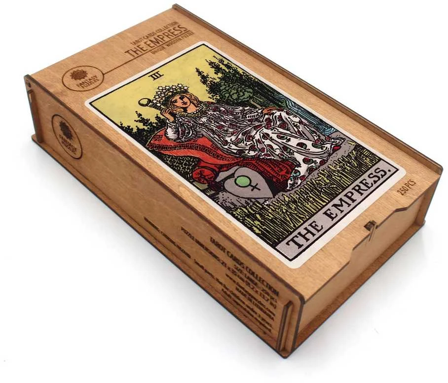Fantasy Puzzles Medinė dėlionė Taro Imperatorė (Rider–Waite), 250 detalių, unikalių formų