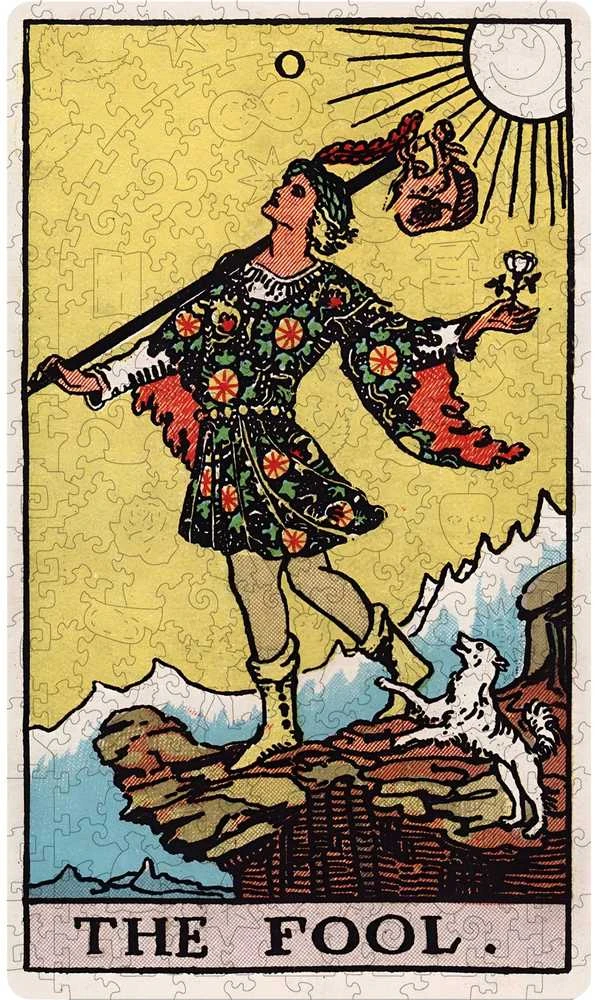 Fantasy Puzzles Taro Kvailys (Rider–Waite) medinė dėlionė, 250 det., rankų darbo, suaugusiems