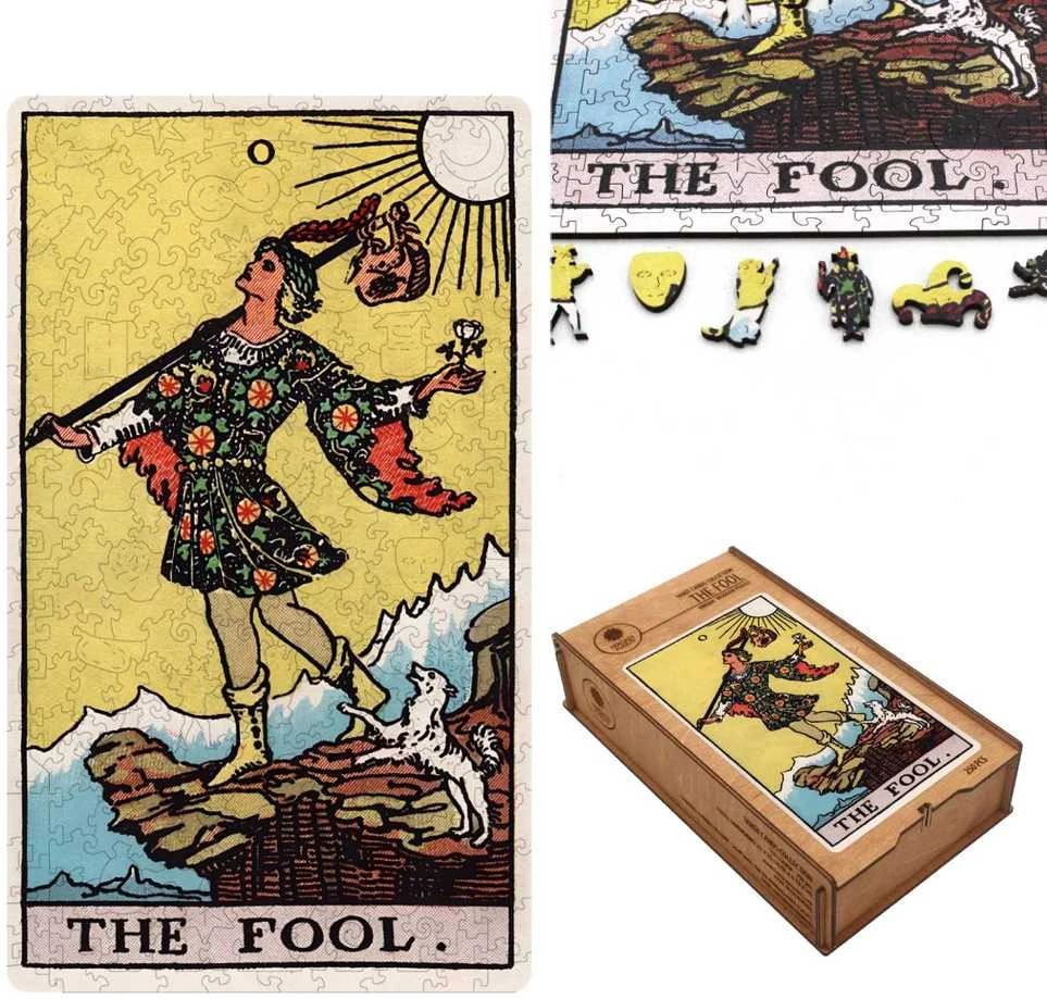 Fantasy Puzzles Taro Kvailys (Rider–Waite) medinė dėlionė, 250 det., rankų darbo, suaugusiems