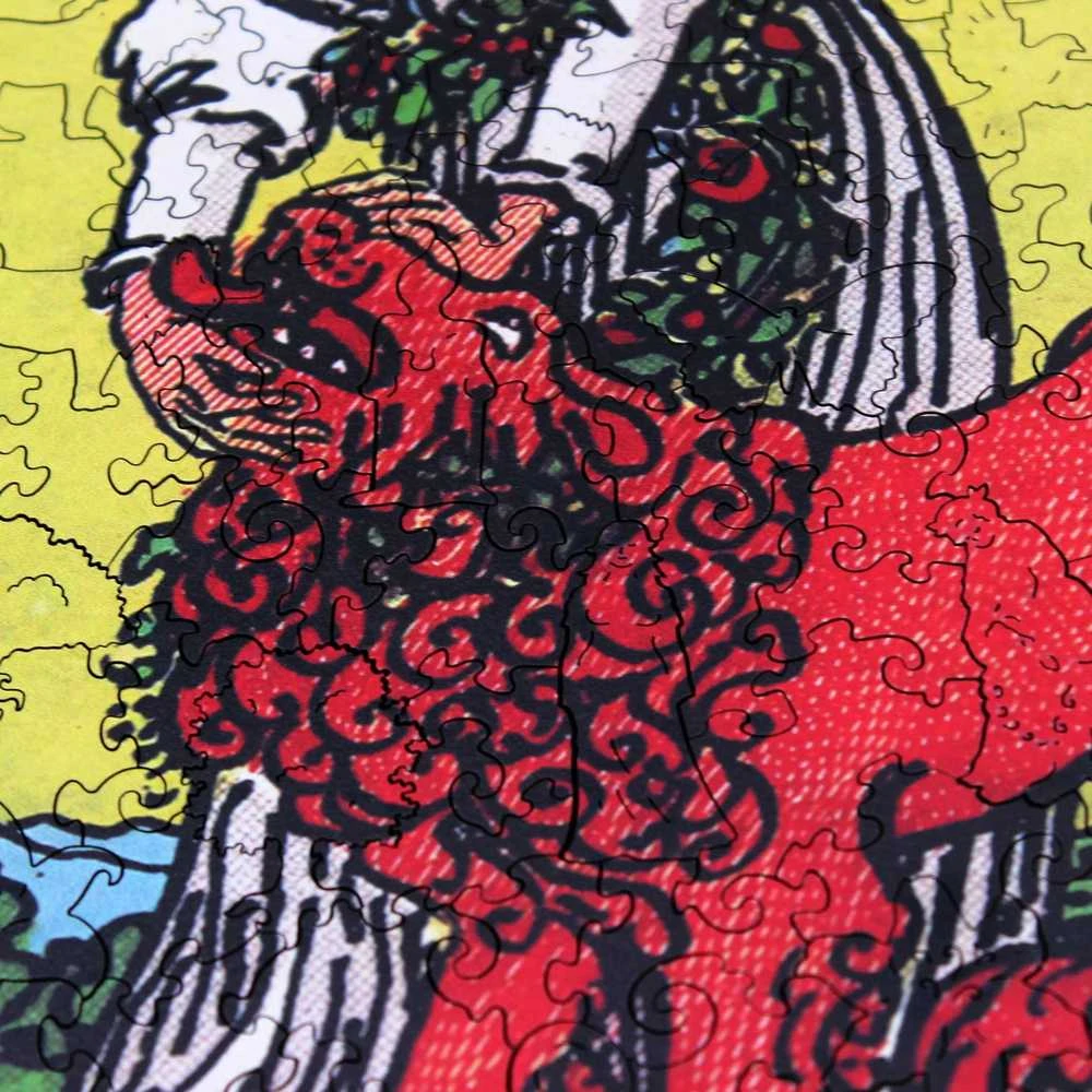Fantasy Puzzles Medinė dėlionė „Taro: Stiprybė“ 250 det., unikalios formos, Rider–Waite
