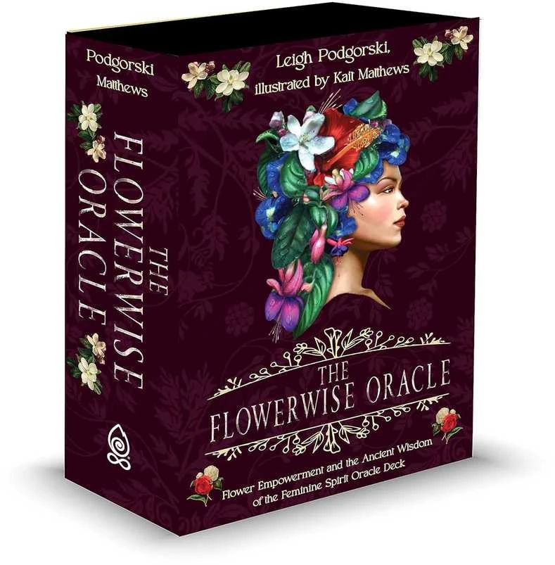 Schiffer Publishing Orakulo kortų rinkinys - The Flowerwise Oracle 44 Kortos su Gidu