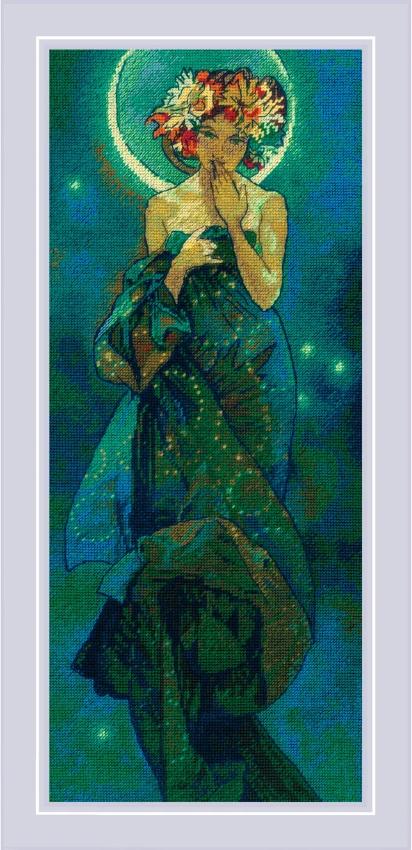 The Moon after A. Mucha’s Artwork. Siuvinėjimo rinkinys iš RIOLIS Nr.: 2340