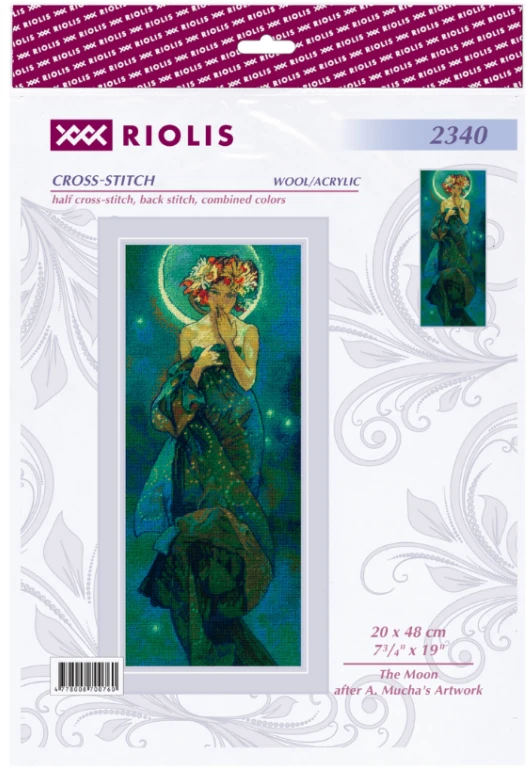 The Moon after A. Mucha’s Artwork. Siuvinėjimo rinkinys iš RIOLIS Nr.: 2340